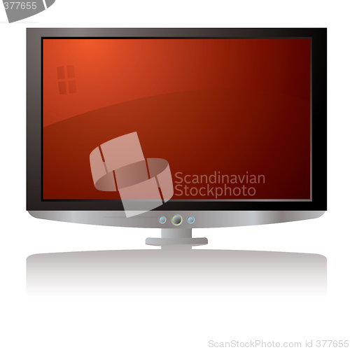 Image of LCD tv red