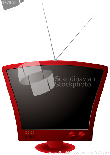 Image of red retro tv