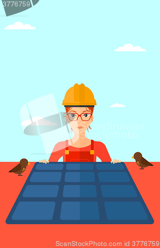 Image of Constructor with solar panel.