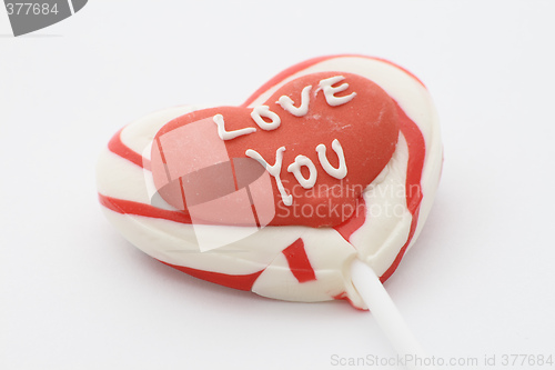 Image of love you candy lolly