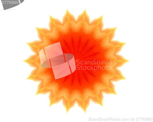 Image of Abstract bright orange concentric shape 