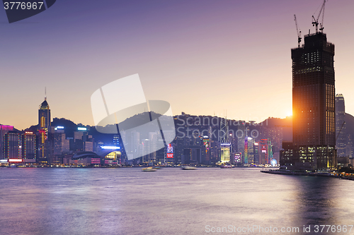 Image of hong kong habour sunset