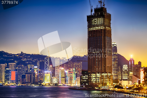 Image of hong kong habour sunset