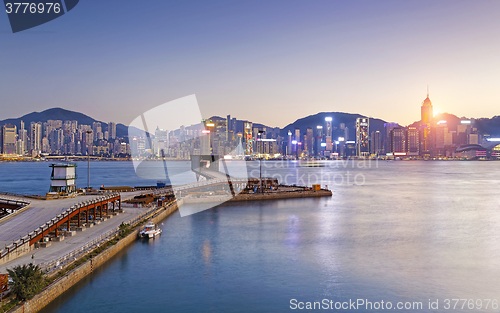 Image of Hong Kong comercial container port