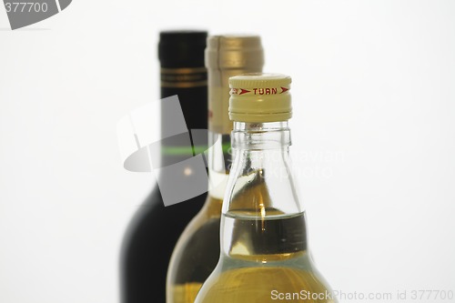 Image of white and red wine and vodka