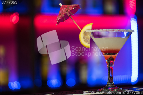 Image of cocktail in the bar