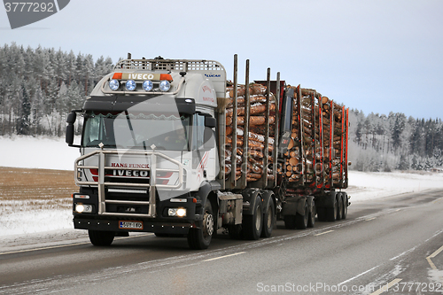 Image of Iveco Trakker 500 Logging Truck Hauls Timber