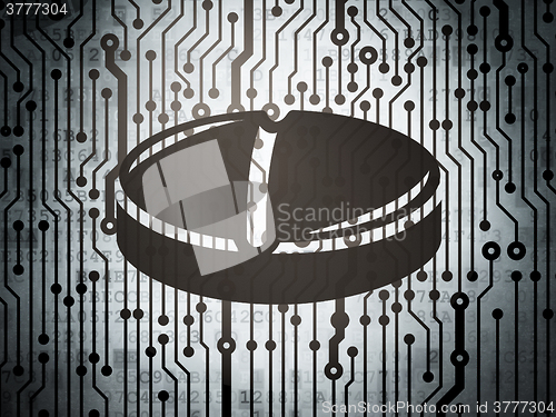 Image of Medicine concept: circuit board with Pill