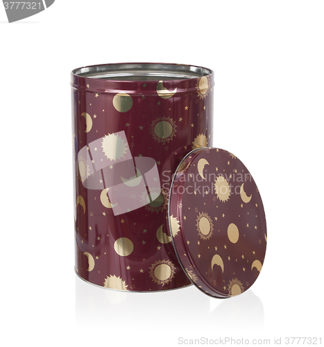 Image of Metal tin kitchen canister