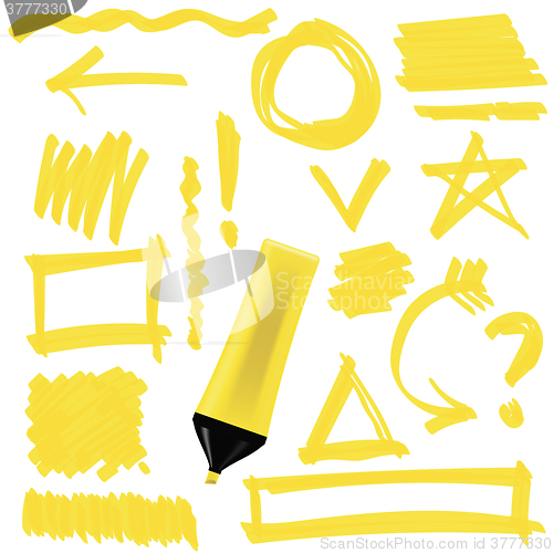 Image of Yellow Marker Isolated