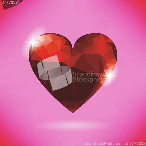 Image of Glass Red Heart