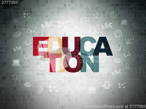 Image of Education concept: Education on Digital Paper background