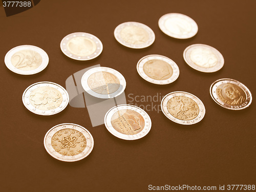 Image of  Euro coins vintage