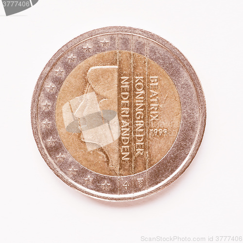 Image of  Dutch 2 Euro coin vintage