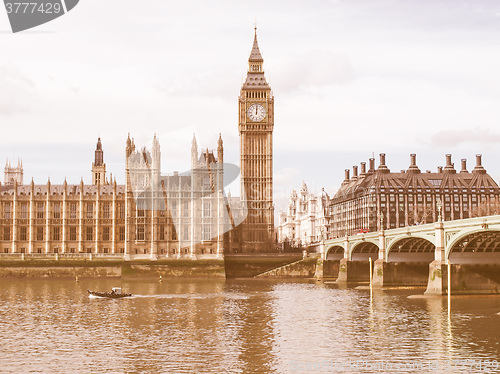 Image of Houses of Parliament, London vintage