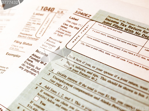 Image of  Tax forms vintage