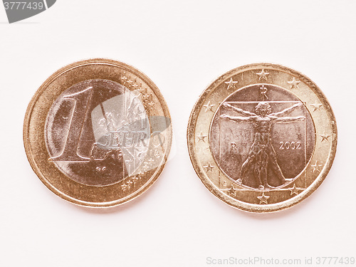 Image of  Italian 1 Euro coin vintage
