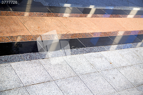 Image of abstract  reflex in       pavement cross stone step     the    t