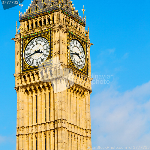 Image of london big ben and historical old construction england  aged cit