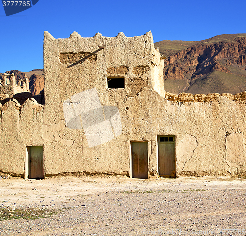 Image of hill africa in morocco the old contruction         and   histori