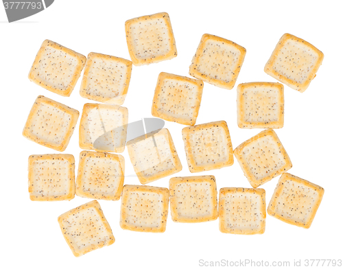 Image of Simple square crackers isolated