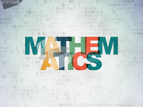 Image of Education concept: Mathematics on Digital Paper background