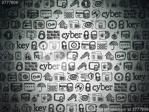 Image of Digital background: Digital Paper with  Hand Drawn Security Icons