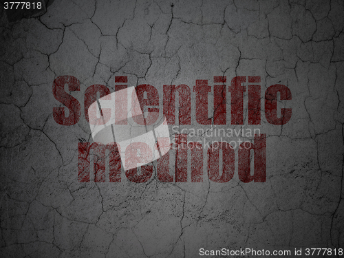 Image of Science concept: Scientific Method on grunge wall background