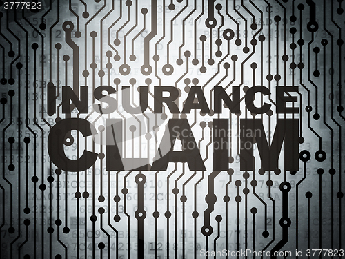 Image of Insurance concept: circuit board with Insurance Claim