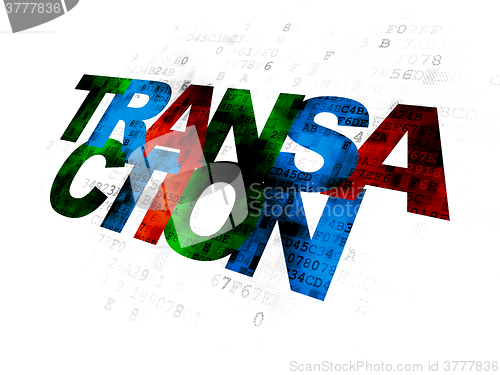 Image of Currency concept: Transaction on Digital background