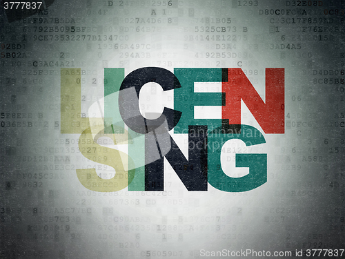 Image of Law concept: Licensing on Digital Paper background