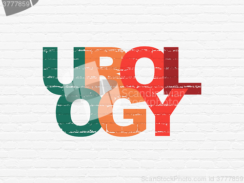 Image of Medicine concept: Urology on wall background