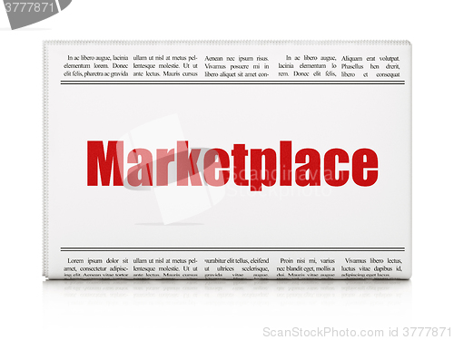 Image of Marketing concept: newspaper headline Marketplace