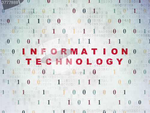 Image of Information concept: Information Technology on Digital Paper background