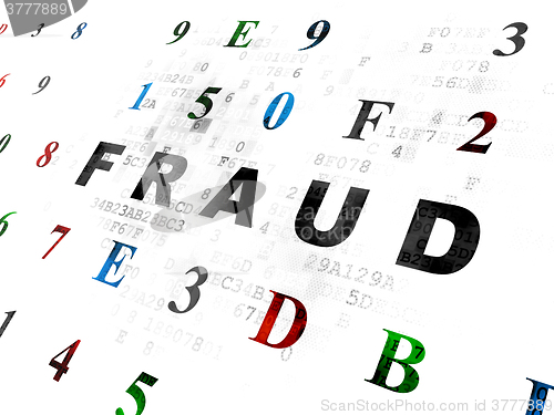 Image of Safety concept: Fraud on Digital background