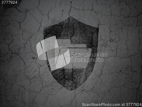 Image of Finance concept: Folder With Shield on grunge wall background