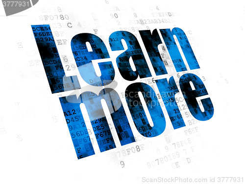 Image of Education concept: Learn More on Digital background