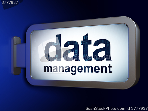 Image of Information concept: Data Management on billboard background