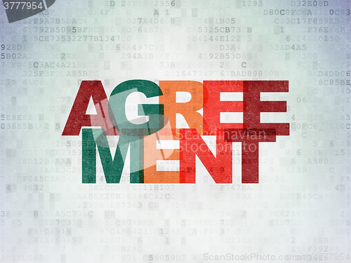 Image of Business concept: Agreement on Digital Paper background