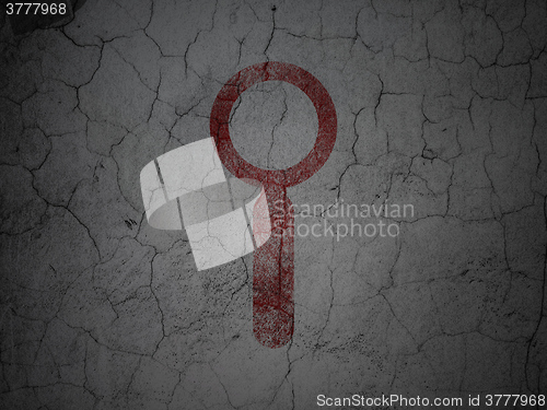 Image of Web development concept: Search on grunge wall background