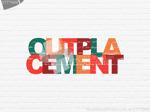 Image of Business concept: Outplacement on wall background