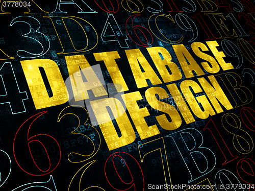 Image of Database concept: Database Design on Digital background