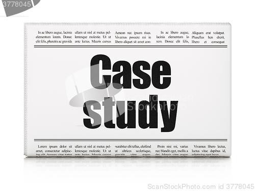 Image of Studying concept: newspaper headline Case Study