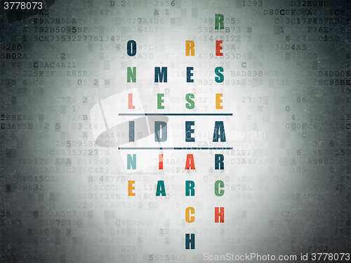 Image of Marketing concept: Idea in Crossword Puzzle