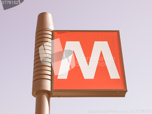 Image of  Subway sign vintage