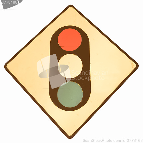 Image of  Traffic light sign vintage