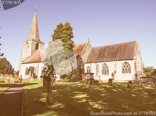 Image of St Mary Magdalene church in Tanworth in Arden vintage