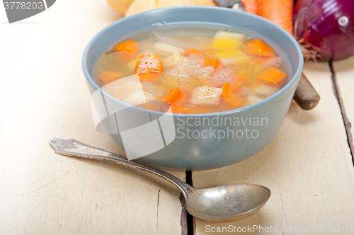 Image of Traditional Italian minestrone soup 
