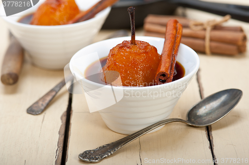 Image of poached pears delicious home made recipe 