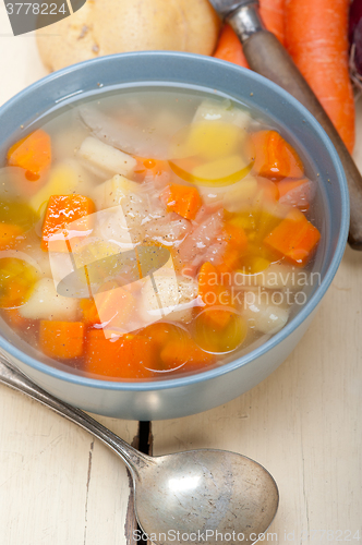 Image of Traditional Italian minestrone soup 